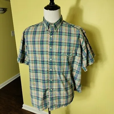 Vintage Salty Dog Gant Men's Plaid Button Up Shirt Size XL Multicolor • $9.50