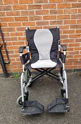 Karma Lightweight Folding Wheelchair Black And Silver Used (very Good Condition) • £40