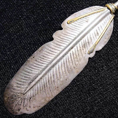 Vintage Navajo Artisan Lester Craig Sterling Silver FEATHER Earring Single 2.5” • $8.50