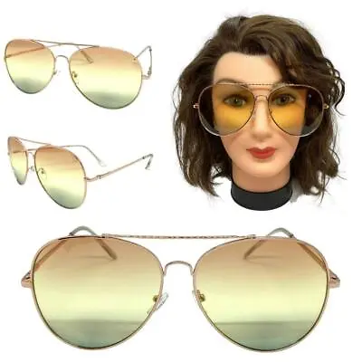 Oversized Exaggerated Vintage Retro Style SUN GLASSES Large Big Rose Gold Frame • $13.99