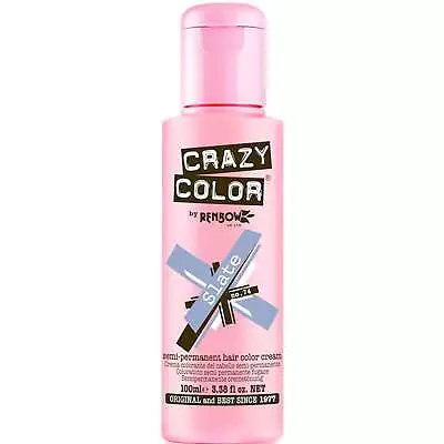 Crazy Colour Semi Permanent Hair Dye - Slate 100ml • £3.95