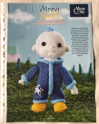 Lets Knit Magazine/CBeebies Moon & Me Moon Baby Doll Knitting Pattern • £1.99