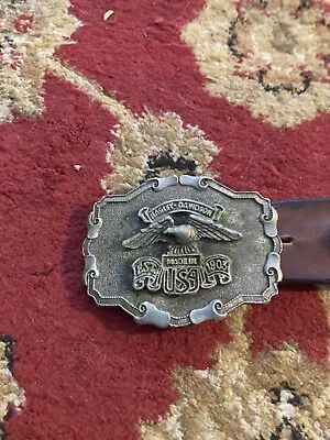 Men’s Vintage Leather Belt Harley Davidson (38) • $5.76