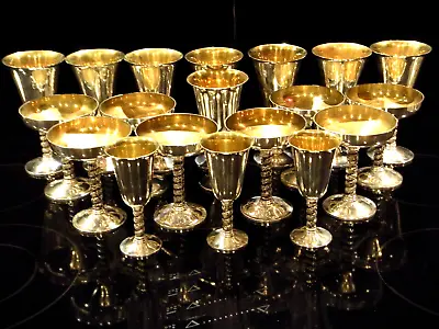 ROMA-SPAIN R3O1 Silverplate Hollowware Goblets W/ Gold Flash Inner Made In Spain • $4.95