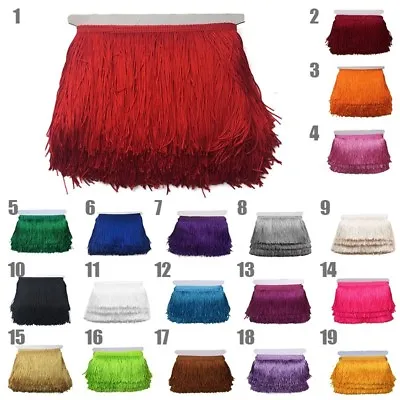 10 Yard 9cm Chainette Tassel Fringe Trimming Costume Dress Curtain Lace Edging • $17.85