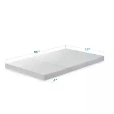 Mellow 4 Inch Trifold Memory Foam Mattress Topper With Cover TWIN XL • $59.99