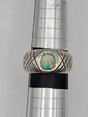 Sterling Silver Mexican Fire Opal Hand Made Signed Ring • $49.99