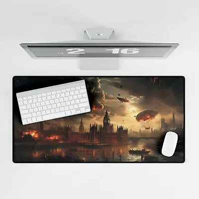Futuristic Steampunk Air Battle Desk Mat For Your Workspace Mouse Gaming Pad • $51.95