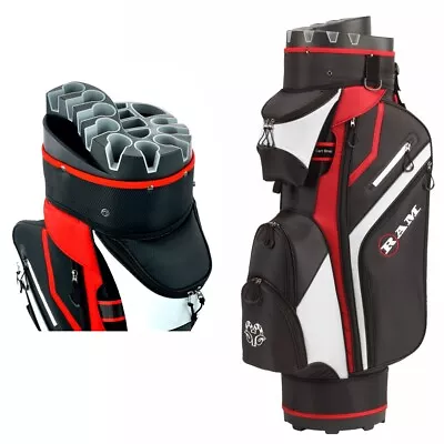 Ram Golf Premium Cart Bag With 14 Way Molded Organizer Divider Top • $159.99