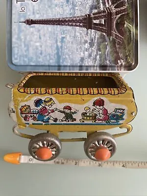 Vintage German Tin Dollhouse Pram/Stroller Miniature Doll Lithography • $54