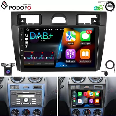 DAB+ Carplay Car Stereo Radio GPS NAV For Ford Fiesta 2006-2011 Android 13 2+32G • £149.99