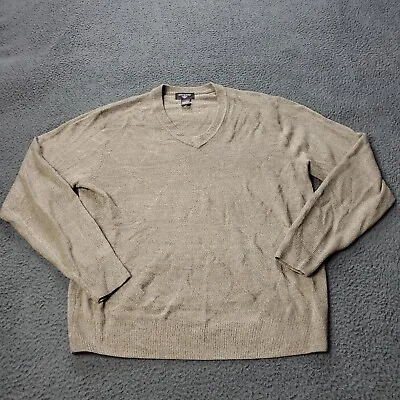 $15.10 • Buy Dockers Sweater Pullover V Neck Tan Beige Acrylic Mens Size L Large