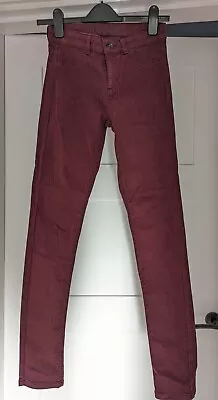 Oasis Women's Jeans UK 8 In Rouge Red With Elastane  • £14