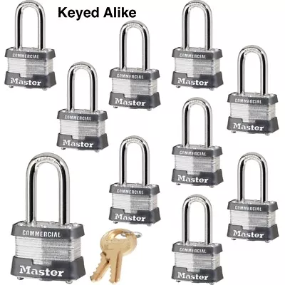 Master Lock Padlock - (10) Keyed Alike Locks #3KALF-10 • $103.61