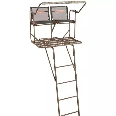 New Sturdy Guide Gear 17 Ft Full Platform 2 Man Ladder Hunting Tree Stand • $317.95