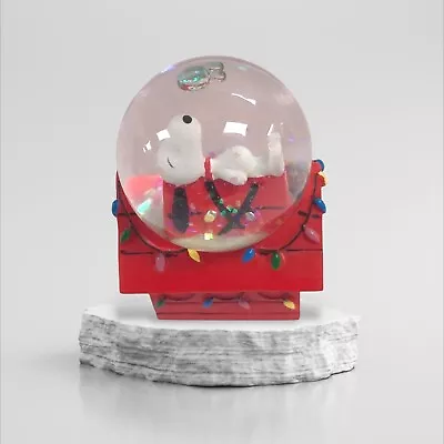 Roman Westland Peanuts Snoopy On Doghouse Mini Christmas Snow Globe~NEW • $14.69