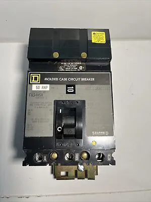 Square D FA34050 50 Amp 480 VAC 3 Pole Type FA I-Line Circuit Breaker • $355.50