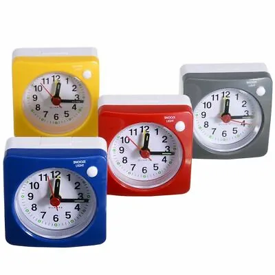 $14.04 • Buy Quartz Alarm Clock With Night Light No Tick Snooze Silent Small Bedside Clocks