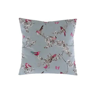 £7.99 • Buy Blue Pink Beautiful Bird And Butterflies Cushion Cover 16 