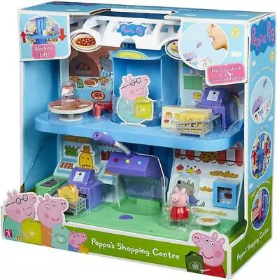 £25.50 • Buy Peppa Pig Shopping Centre Playset Pizza Ice Cream Cookie Shop Real Microphone S3