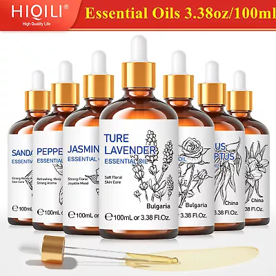 HIQILI 100ml Essential Oil 100% Pure Natural Massage Aroma Diffuser Skin Hair • $6.99