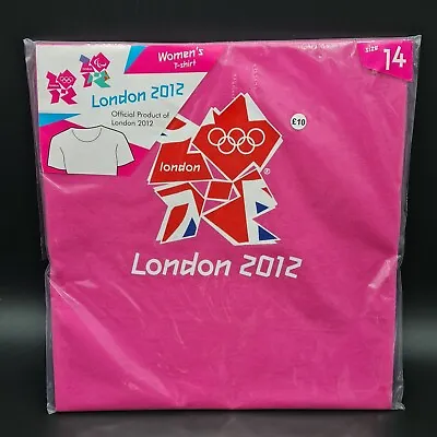 Womens Olympics London 2012 Official T Shirt Pink Size 14 • £5.99
