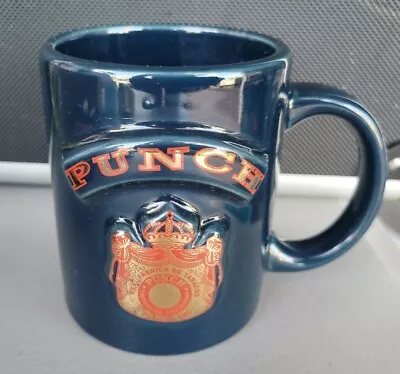 $12.99 • Buy Vintage Navy Blue PUNCH Tobacco Co. Advertising 12 Oz. Coffee Mug Cup