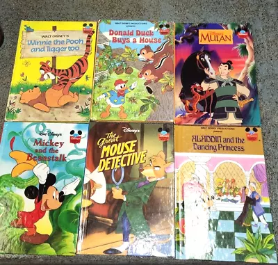 Vintage Disney’s Wonderful World Of Reading Hardcover Books 1970’s-90’s Lot Of 6 • $15