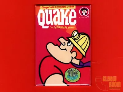 Quaker Quake Cereal Box Art 2x3  Fridge/locker Magnet Vintage 70s • $3.75