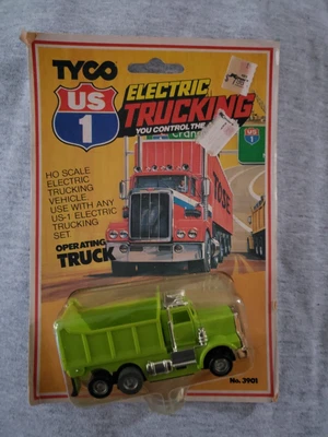 $75 • Buy Tyco US1 Electric Trucking HO Scale Green Dump Truck Slot Car 3901