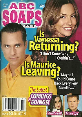 ABC SOAPS IN DEPTH October 24 2006 Maurice Benard Vanessa Marcil Steve Burton • $20