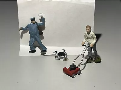 Arttista #1136 - #737 Postman With Dog  Man With Lawnmower  O Scale Figures - • $24.99