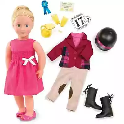 Our Generation Lily Anna With Horseback Riding Outfit & Book 18  Posable Doll • $81.11