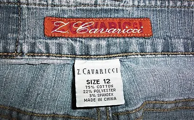 $19.90 • Buy Z. CAVARICCI Women's Stretch Blue Jeans ~ Tag Size 12