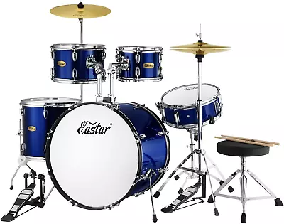 Drum Set  22 Inch For Adults 5 Piece Full Size Drum Kit Junior Beginner With Pe • $532.39