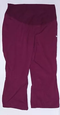 Cherokee Workwear Women Maternity Scrub Pants X Large Wine Color Style 2092 • $8.50