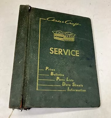 Vintage Chris Craft Boat Marine Service Binder W/ Parts Accessories Catalog • $49.95