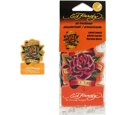 $9.80 • Buy New Ed Hardy By Christian Audigier Rose Flower Air Freshener Sweet Peach Scent