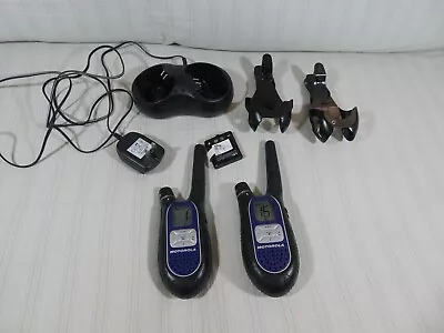 2 Motorola SX700 2-Way Radio Walkie Talkies W/ Chargers & Clips & 3 BATTERIES K1 • $44.99