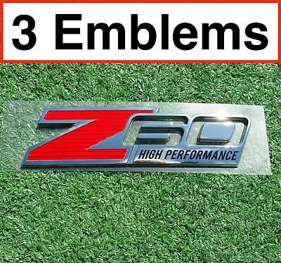 $28.99 • Buy 3 New Z60 Emblems Fender Tailgate GM OEM Factory GMC Sierra Chevrolet Silverado