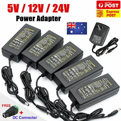 $13.99 • Buy AC 240V TO DC 12V 24V 1A 2A 3A 5A 10A Transformer Power Supply Adapter LED Strip