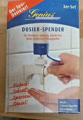 £9.85 • Buy Dosing Dispenser / Soap Dispenser Set Of 3 For Soap, Shampoo, Shower Gel Etc. 