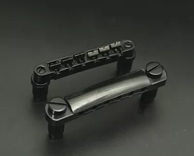 Epiphone Black Guitar Tune-O-Matic Bridge And Tailpiece Fit IbanezESP LTD • $28