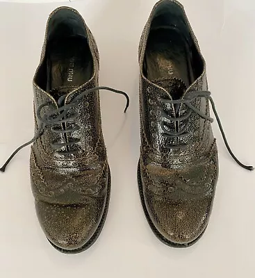 Miu Miu Brogues Lace Up Shoes Size 7 UK 40 EU • £70