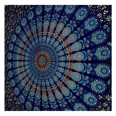 Indian Mandala Cotton Wall Hanging Room Decor Bedspread Hippie Bohemian Tapestry • $17.98