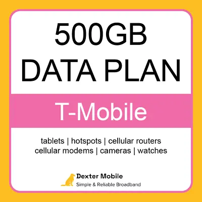 500GB Data Plan SIM For T-Mobile Network | Tablet | Hotspot | Router & More • $19.99