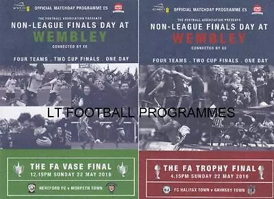 £24.99 • Buy 2016 FA VASE (HEREFORD V MORPETH) & FA TROPHY FINAL (FC HALIFAX V GRIMSBY TOWN)