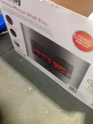 Beldray Corsica Led Flame Effect Electric Fire Wall Hung1800w Mirror (FP161) • £70