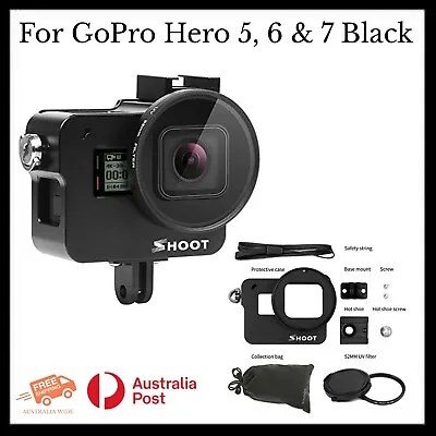 SHOOT CNC Alloy Skeleton Housing Case For GoPro Hero 5 6 & 7Black Action Cameras • $29.95