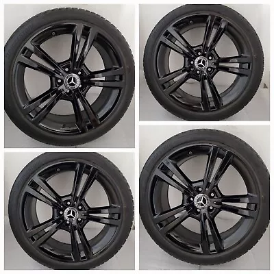 Original 19  Mercedes CLA Black OEM Wheels Rims Tires CLA250 CLA220 45 /$2185obo • $2185